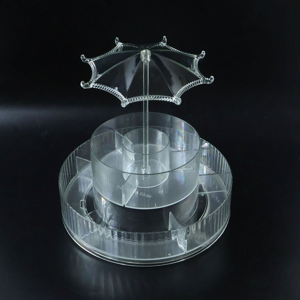 Space saving vanity organizer rack