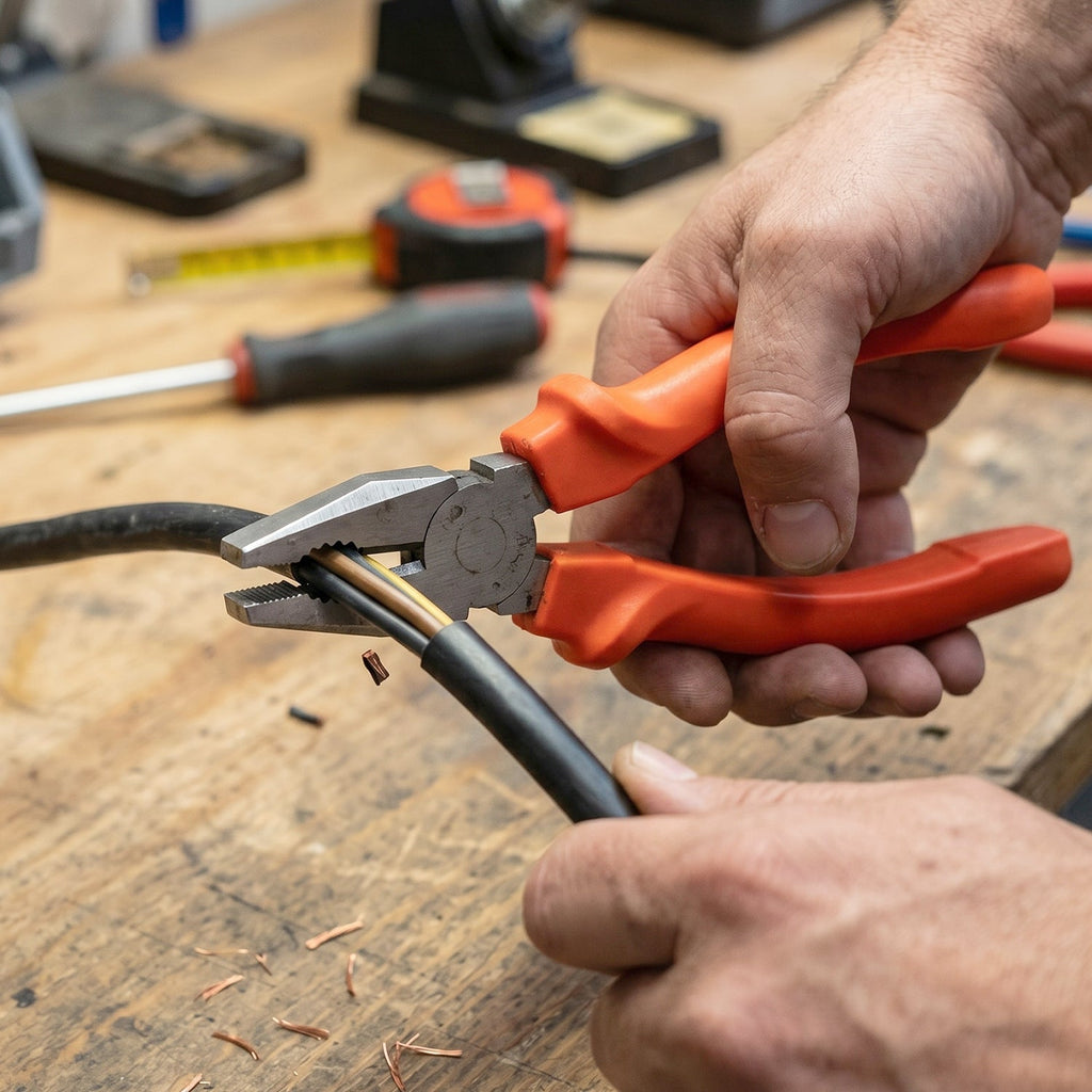 Pliers wire cutting use