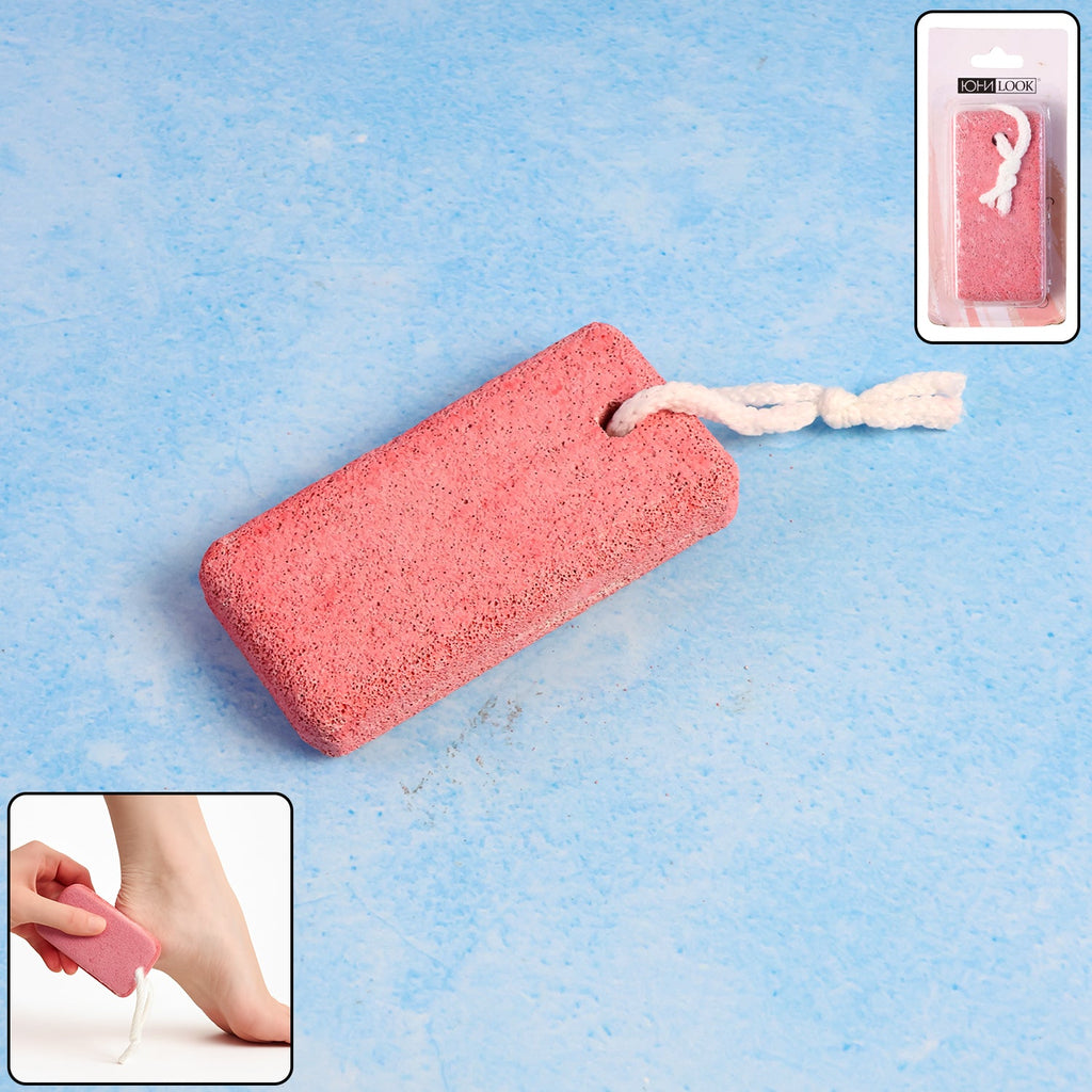 Rectangular foot pumice stone with natural texture for dead skin removal