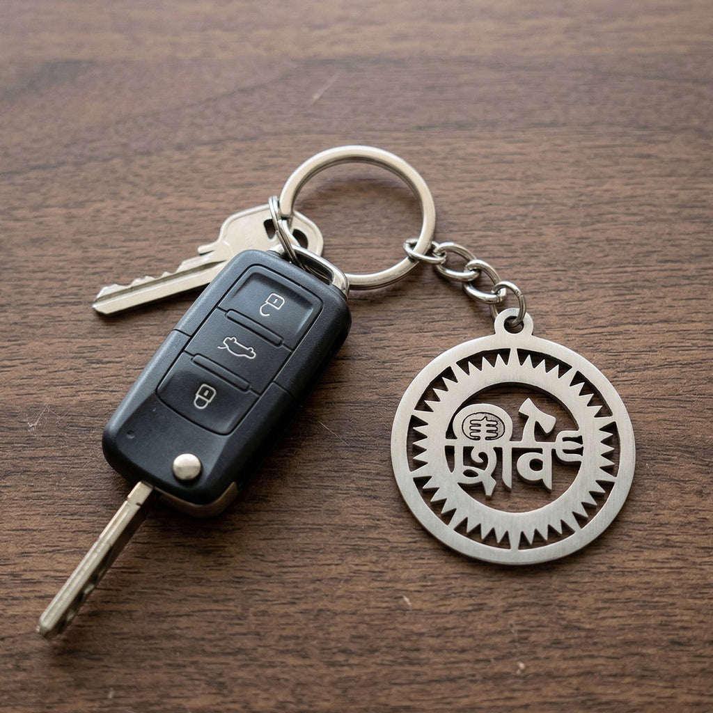 Stylish spiritual Shiv keychain for men and women