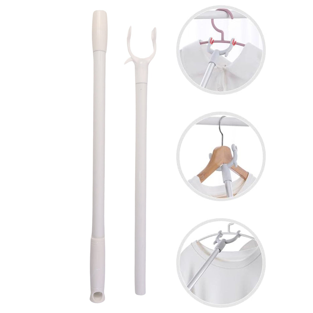 Multi-hook clothes rod for hanging garments, bags, accessories
