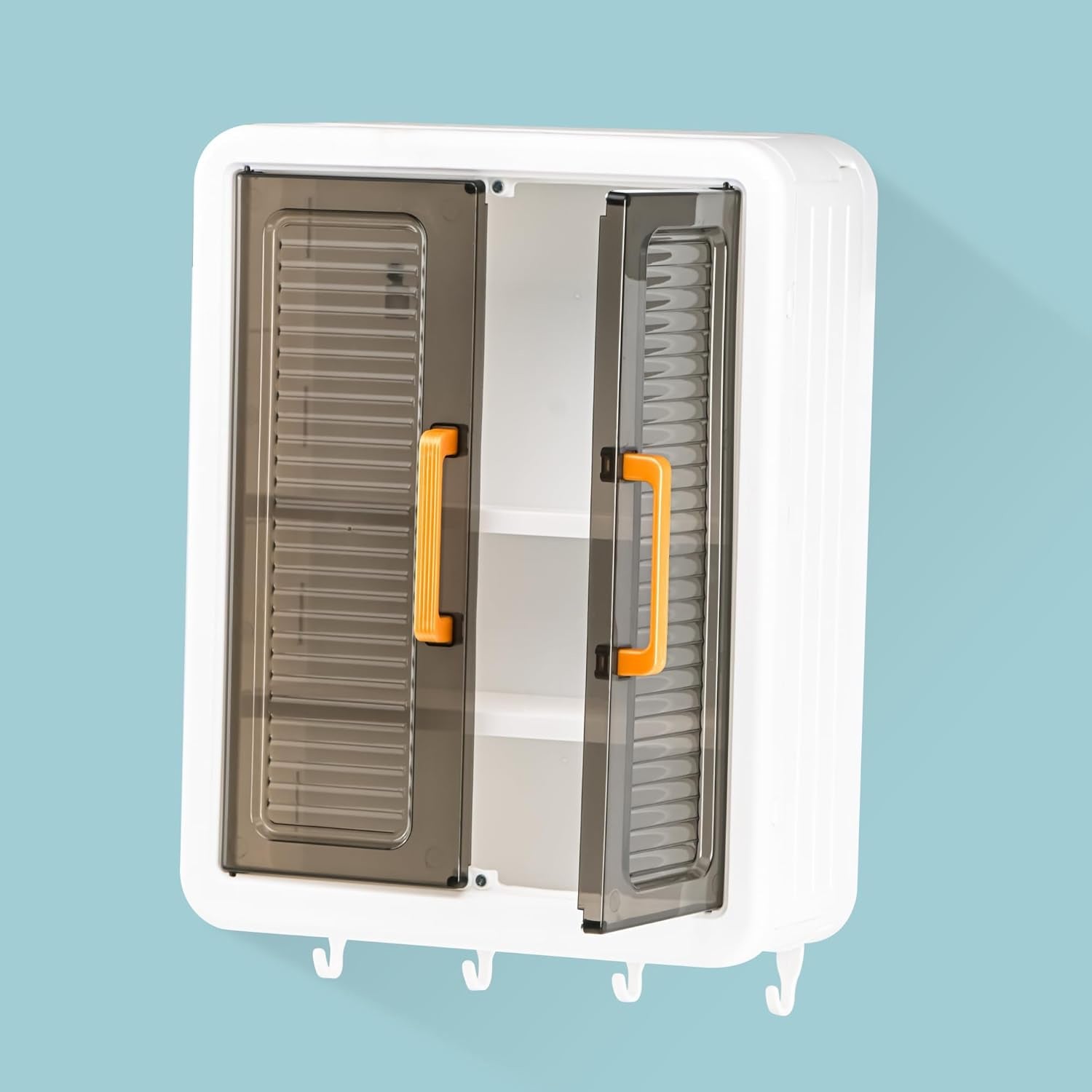 Front view of wall-mounted kitchen storage cabinet