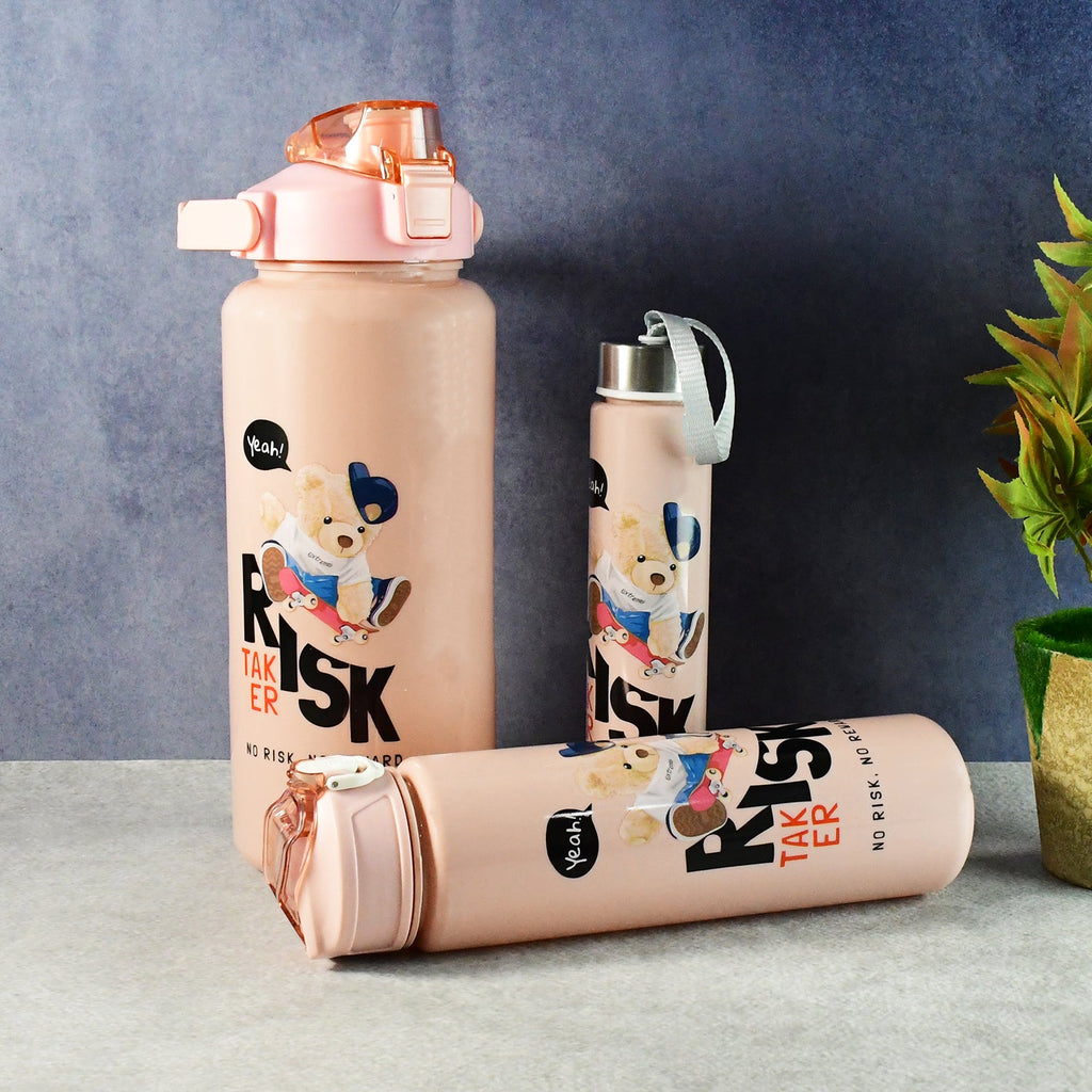 Cartoon printed 2 L wide-mouth water jug with carry handle