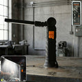 Rechargeable LED work light with adjustable head and magnetic base for hands-free use