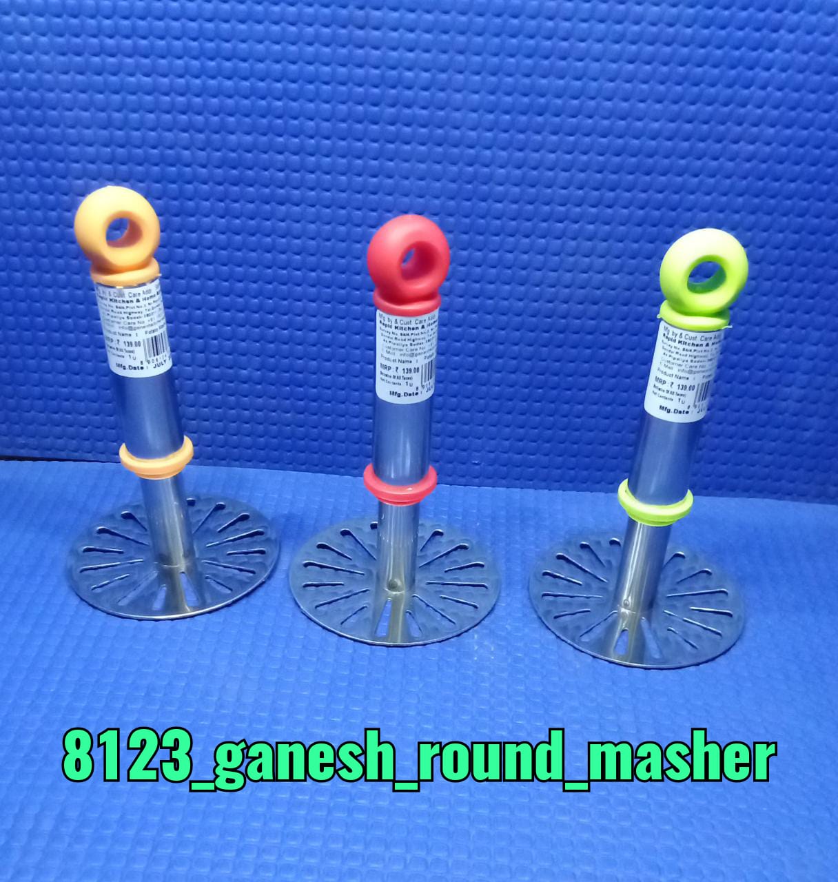 The Ganesh potato masher on a clean surface, ready for use.