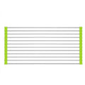 CookAura Roll-Up Dish Drying Rack for kitchen sink, showcasing its versatile design.