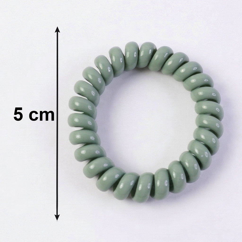 Soft Stretchable Telephone Wire Hair Bands – No Crease & Waterproof