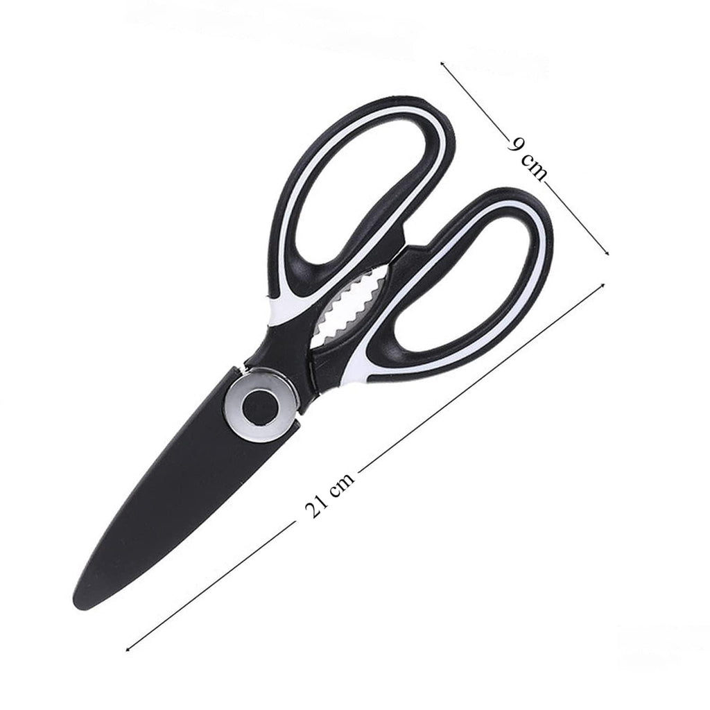 Diagram illustrating the dimensions and size of the Multi-Function Kitchen Scissor.